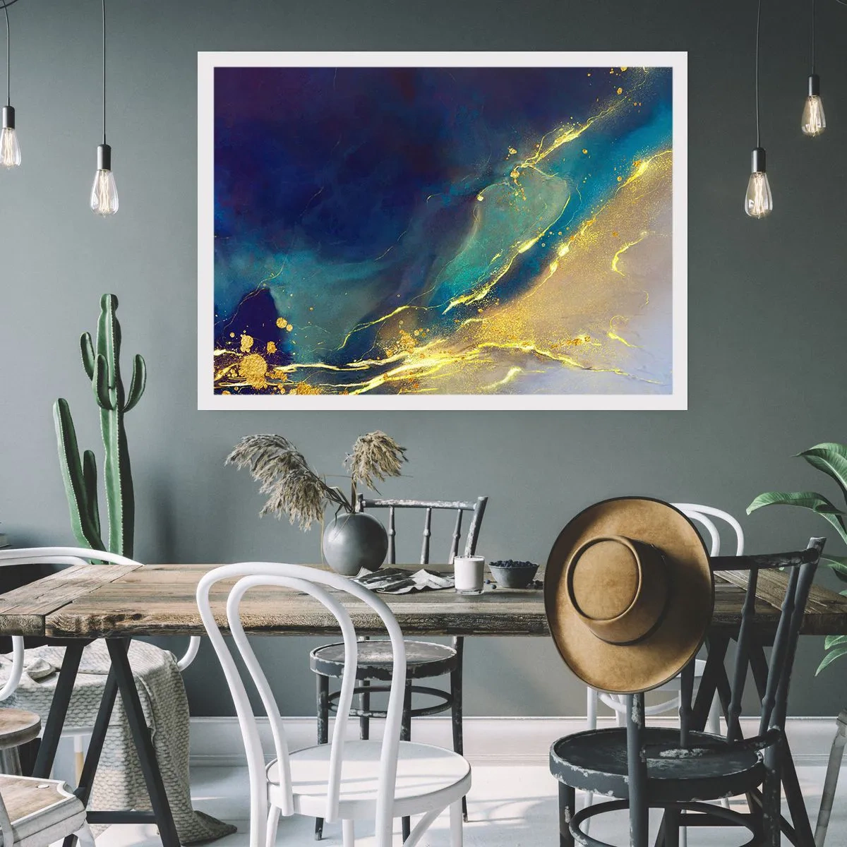 Poster - Der goldene Teich - 91x61 cm