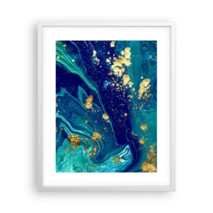 Poster in einem weißen Rahmen - Die Blütenblätter der Sonne - 40x50 cm