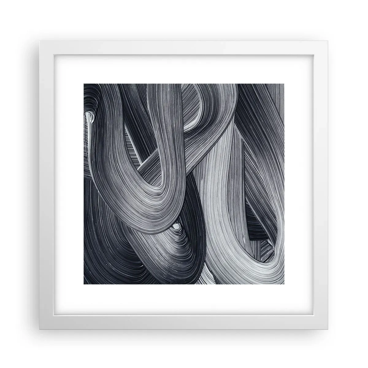 Poster in einem weißen Rahmen - Die Fließfähigkeit der Realität - 30x30 cm