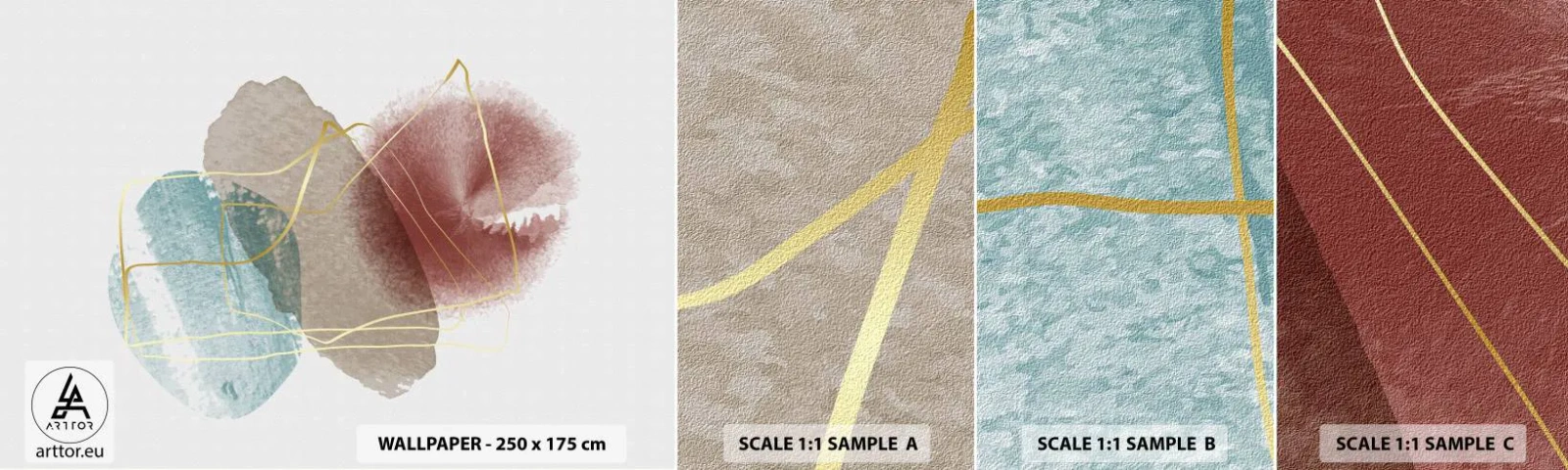 Fototapetenmuster Standard Eco - Korallen des Weltraums - Abstraktion, Stück, Modernes Muster - 100x30 cm