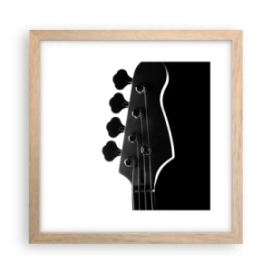 Poster in einem Rahmen aus heller Eiche - Rockige Stille - 30x30 cm