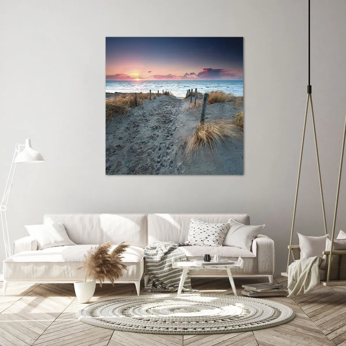 Bild auf Leinwand - Leinwandbild - Du hast einen Regenbogen aus strahlendem Licht verschüttet ... - 30x30 cm