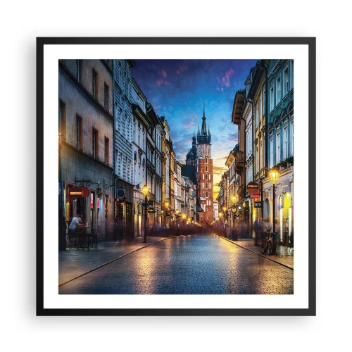 Poster in einem schwarzem Rahmen - Krakauer Charme - 60x60 cm
