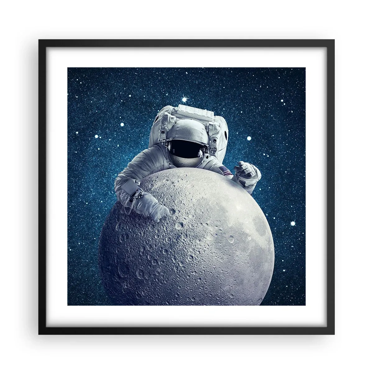Poster in einem schwarzem Rahmen - Weltraumjoker - 50x50 cm