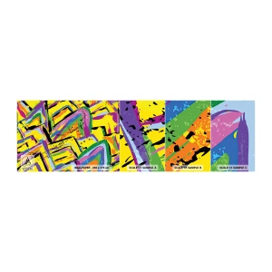 Fototapeten Muster Selbstklebend Deluxe Sticker - Bis sie vor Freude schreit - Abstraktion, Stück, Malerei - 100x30 cm