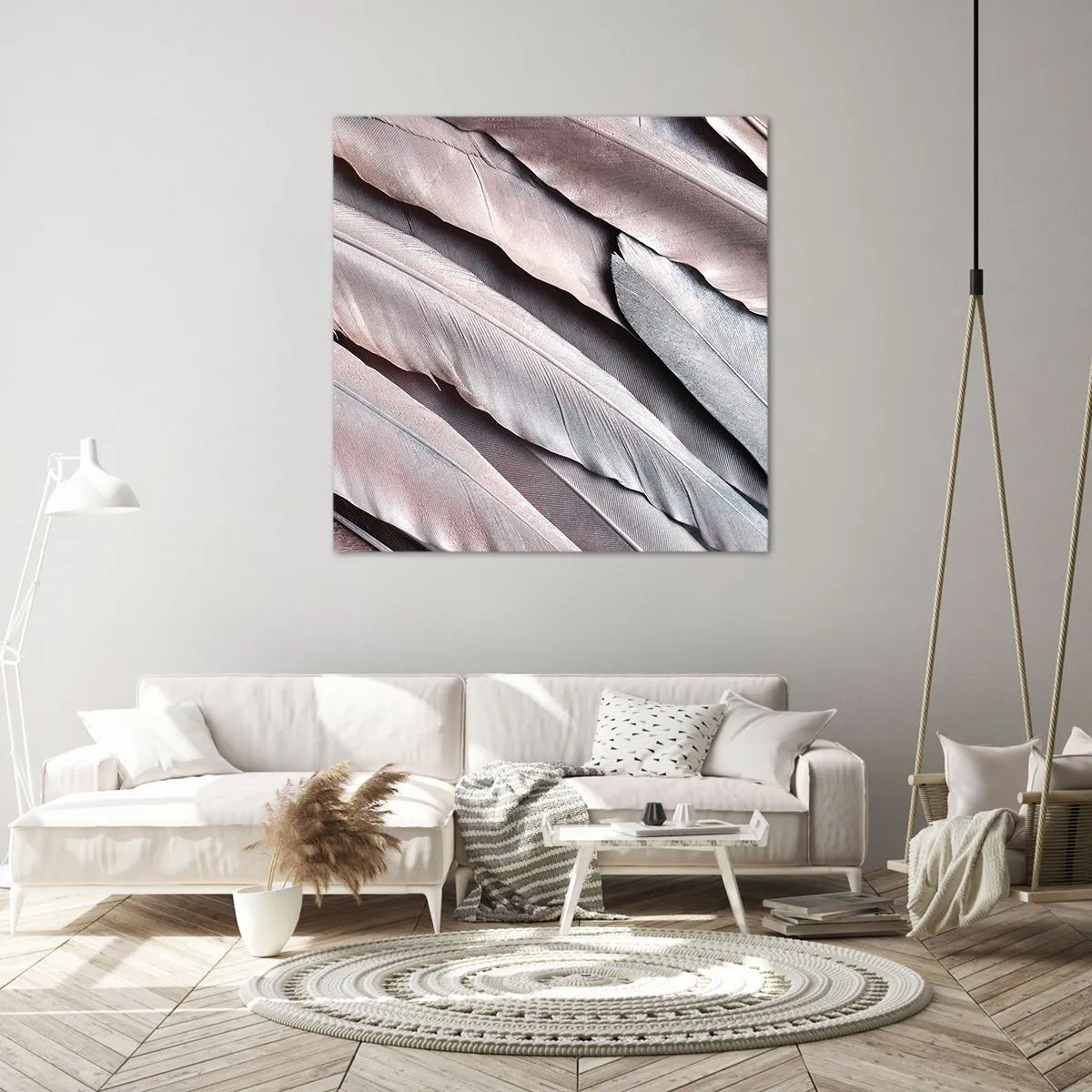 Bild auf Leinwand - Leinwandbild - In rosa Silber - 50x50 cm