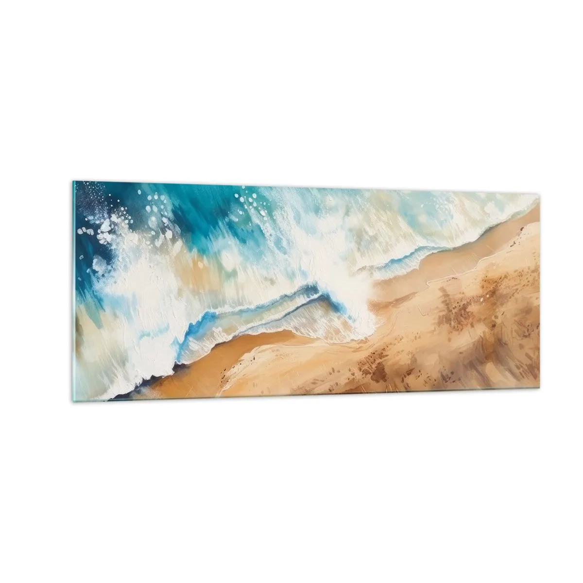 Glasbild - Bild auf glas - Zurückkehrende Welle - 100x40 cm