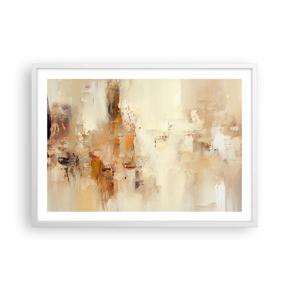 Poster in einem weißen Rahmen - Seele aus Bernstein - 70x50 cm