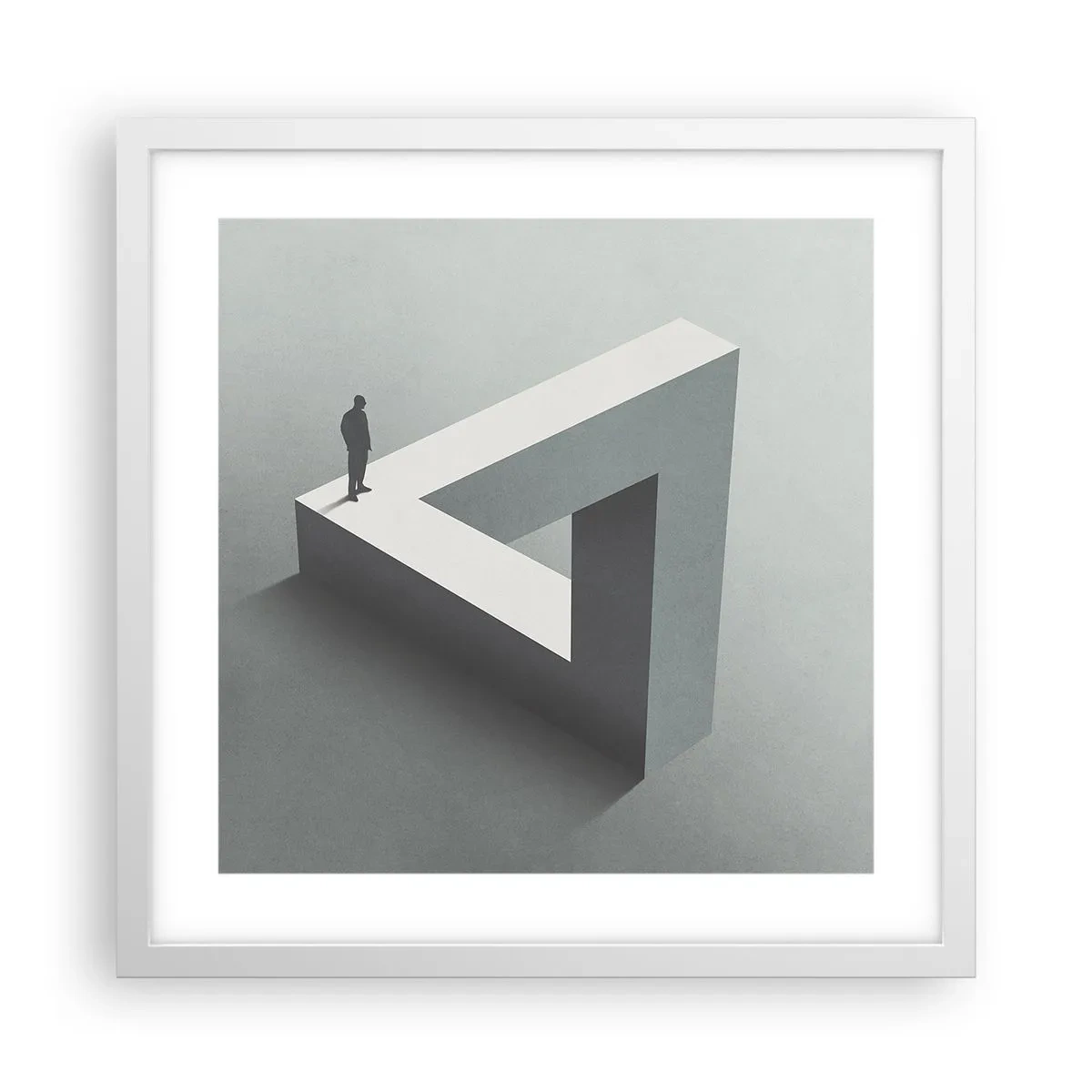 Poster in einem weißen Rahmen - Es ist also doch möglich - 40x40 cm