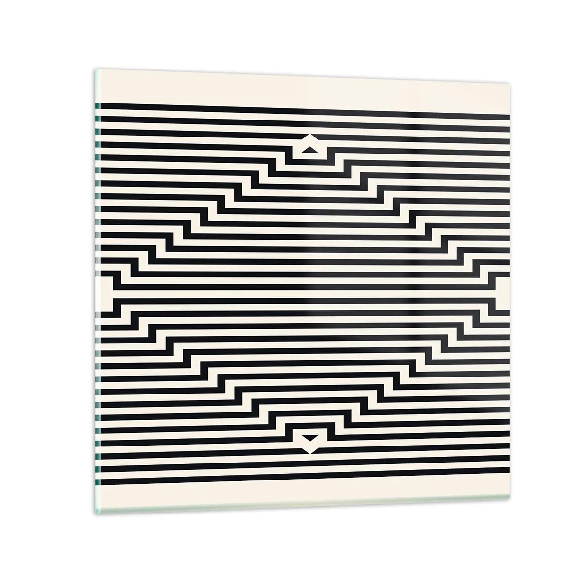 Glasbild - Bild auf glas - Geometrische Illusion - 60x60 cm