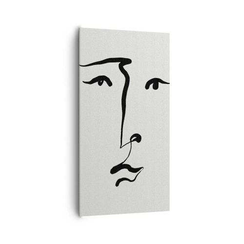 Bild auf Leinwand - Leinwandbild - Porträt mit einer Zeile - 65x120 cm