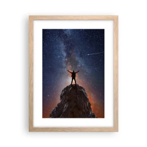 Poster in einem Rahmen aus heller Eiche - Die Macht ist mit mir! - 30x40 cm