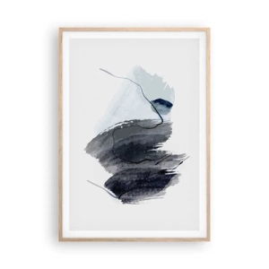 Poster in einem Rahmen aus heller Eiche - Intensität und Bewegung - 70x100 cm