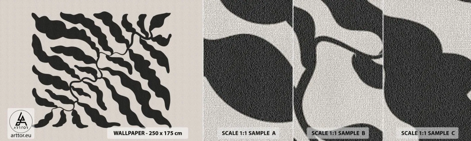 Fototapeten Muster Premium Canvas - Natur des Quadrats - Boho, Pflanzen, Stück - 100x30 cm