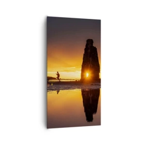 Bild auf Leinwand - Leinwandbild - Nur du und die Natur - 65x120 cm