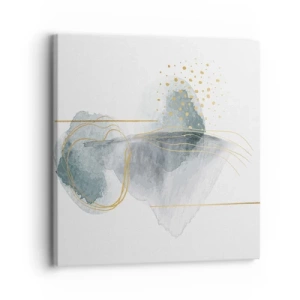 Bild auf Leinwand - Leinwandbild - Über das Verhältnis von Grau und Gold - 30x30 cm