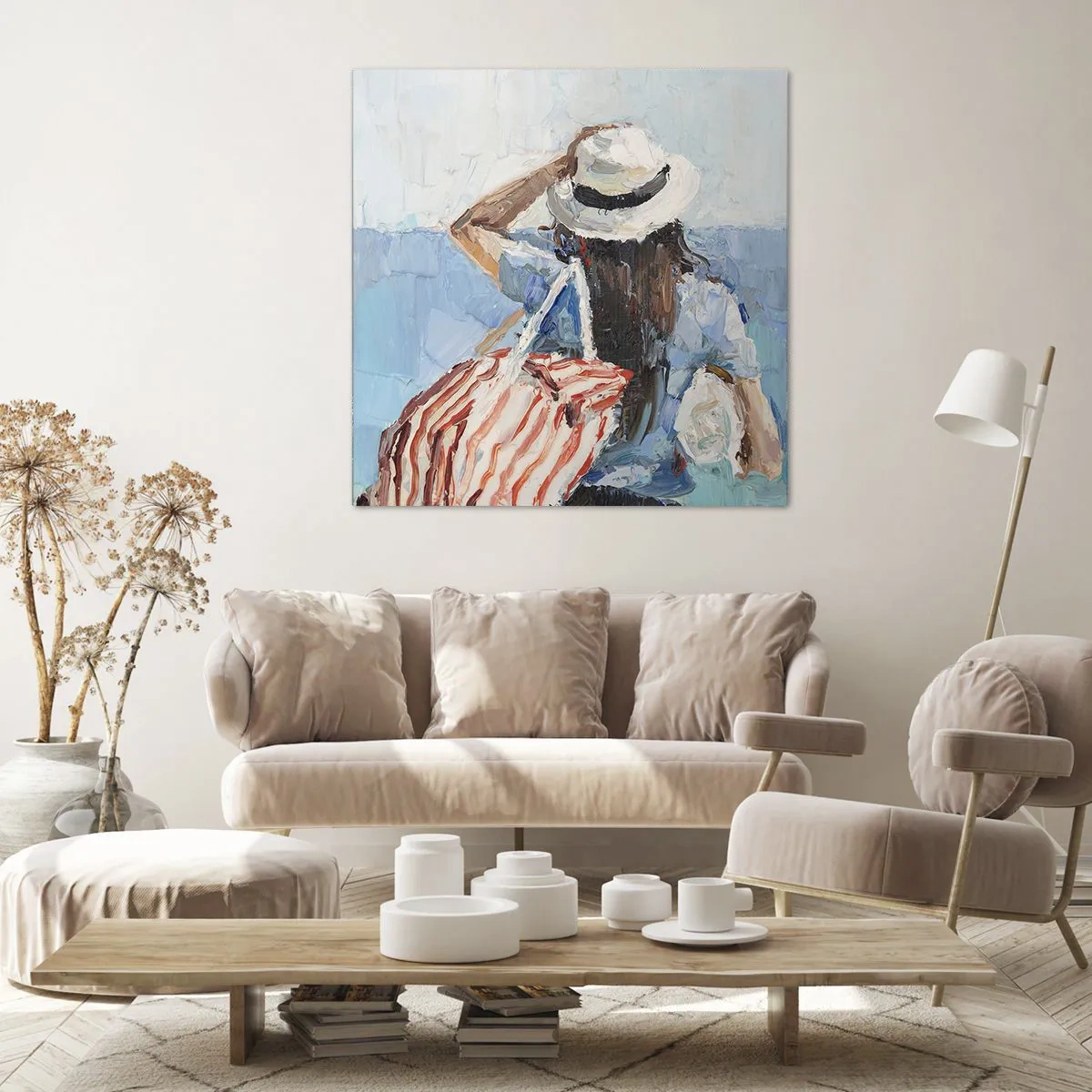 Bild auf Leinwand - Leinwandbild - Willkommen in den Sommerferien - 50x50 cm