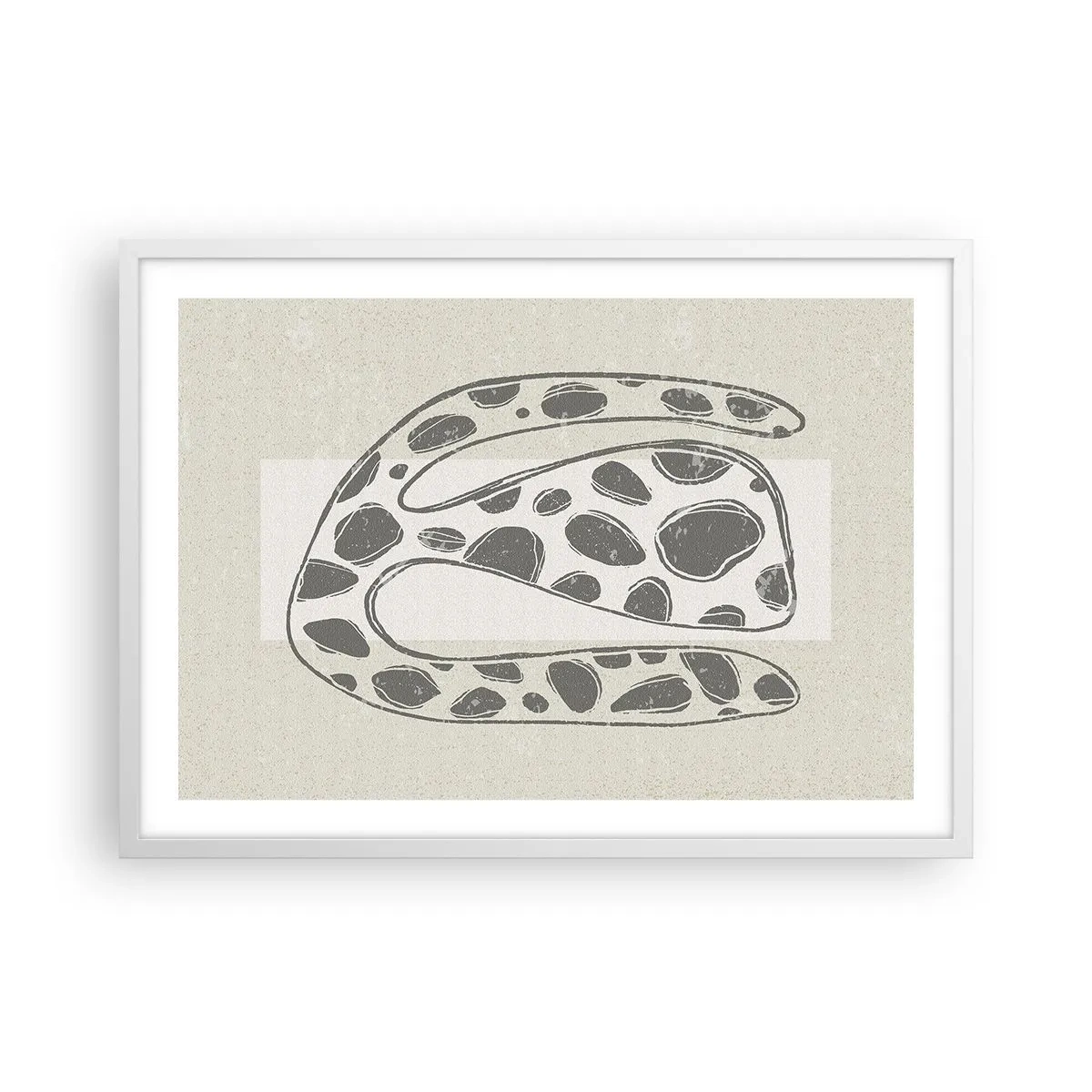 Poster in einem weißen Rahmen - Seltsame Kreatur - 70x50 cm