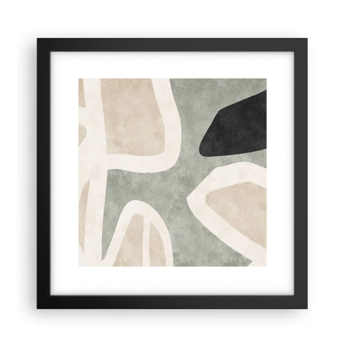 Poster in einem schwarzem Rahmen - Komposition mit schwarzem Motiv - 30x30 cm