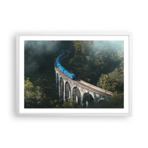 Poster in einem weißen Rahmen - Neigung zur Natur - 70x50 cm