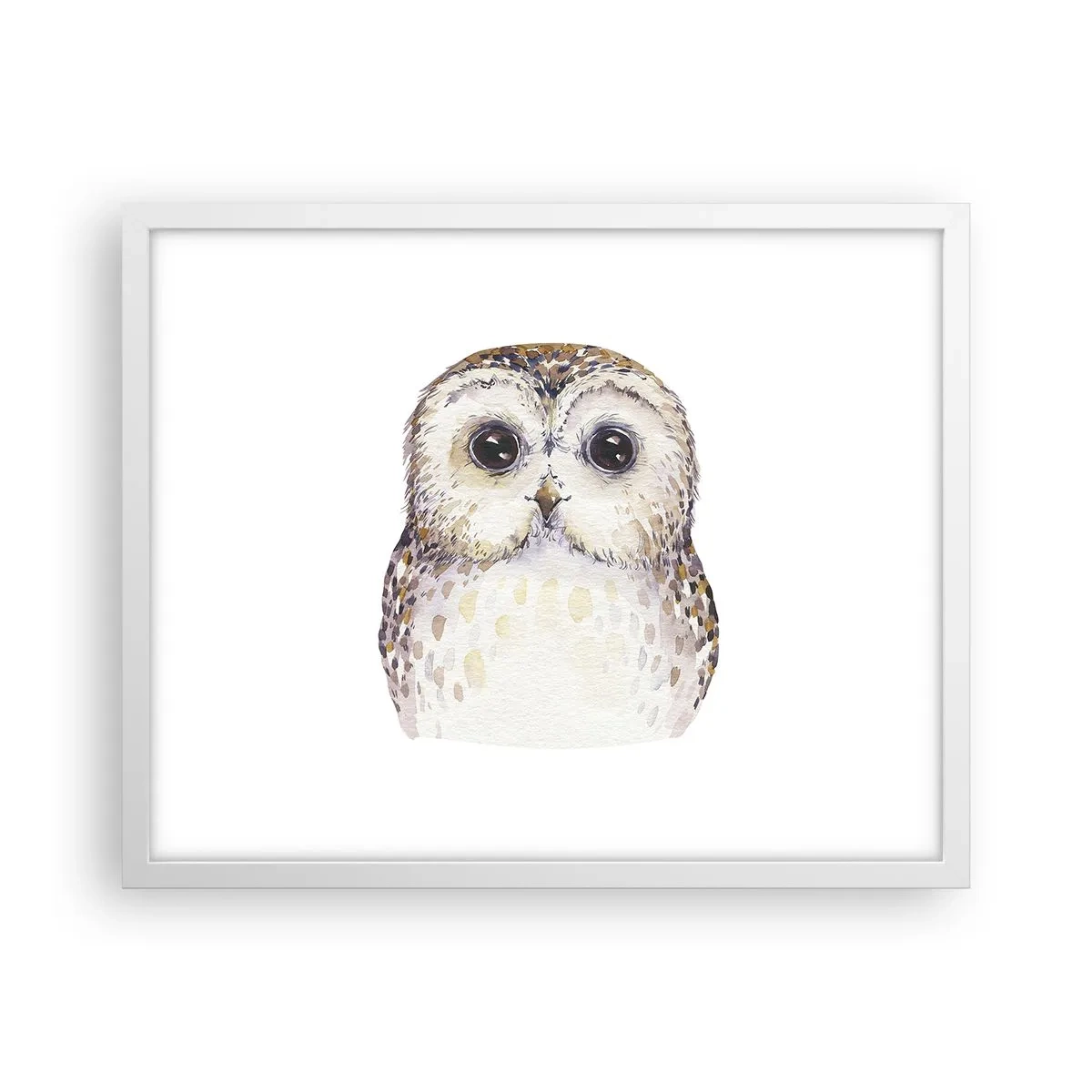 Poster in einem weißen Rahmen - Schau mir in die Augen - 50x40 cm