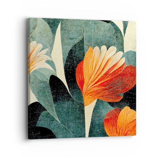 Bild auf Leinwand - Leinwandbild - Hitze der Tropen und Kühle des Grüns - 40x40 cm