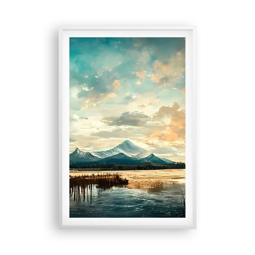 Poster in einem weißen Rahmen - Unter dem Schutz des Himmels - 61x91 cm