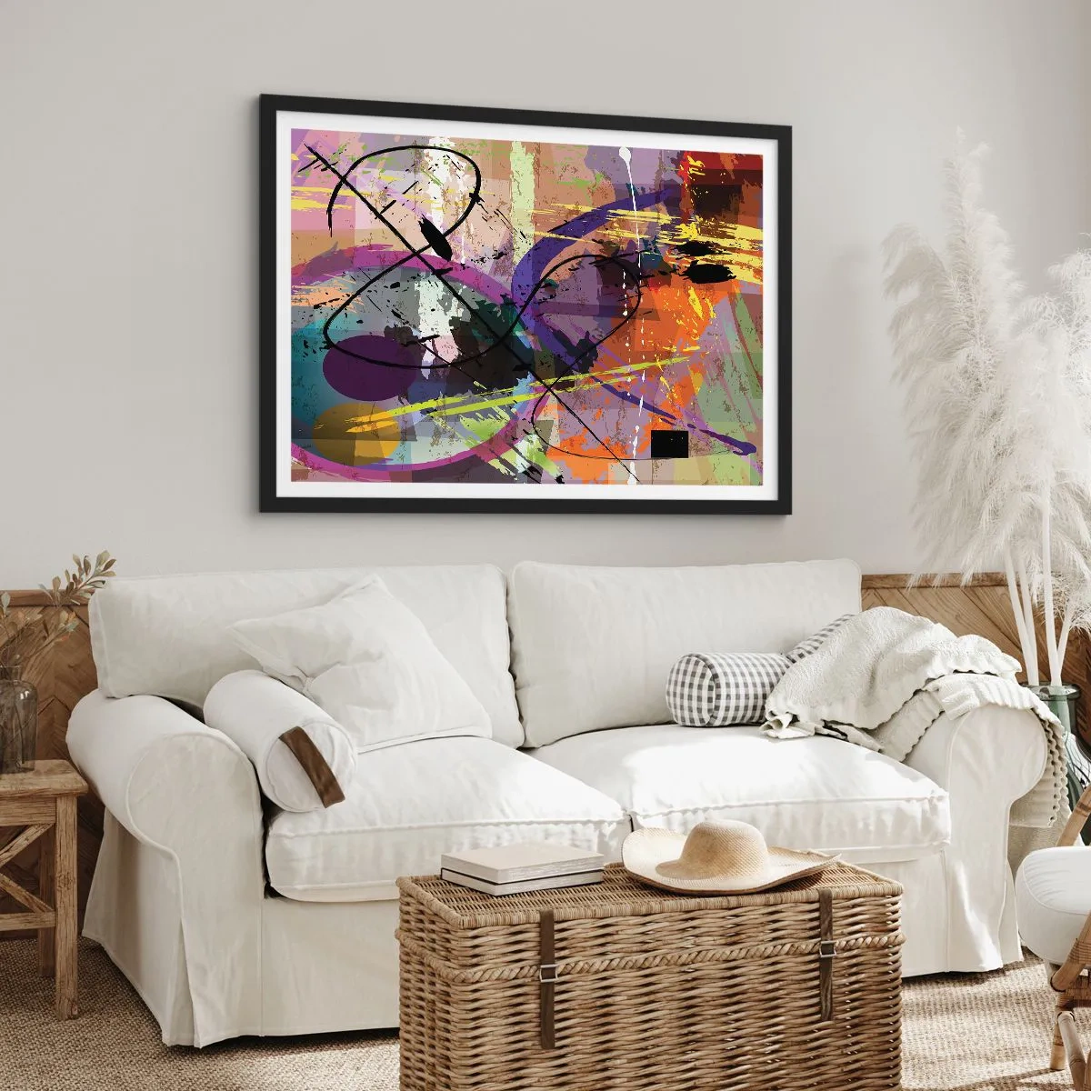 Poster in einem schwarzem Rahmen - Du kannst geradeaus oder umhergehen - 40x30 cm