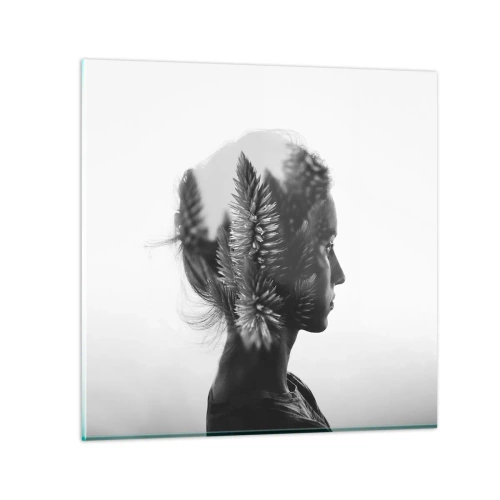 Glasbild - Bild auf glas - Dame des Kiefernwaldes - 30x30 cm