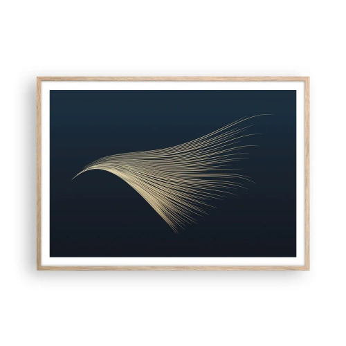 Poster in einem Rahmen aus heller Eiche - Wie das Haar eines Engels - 100x70 cm
