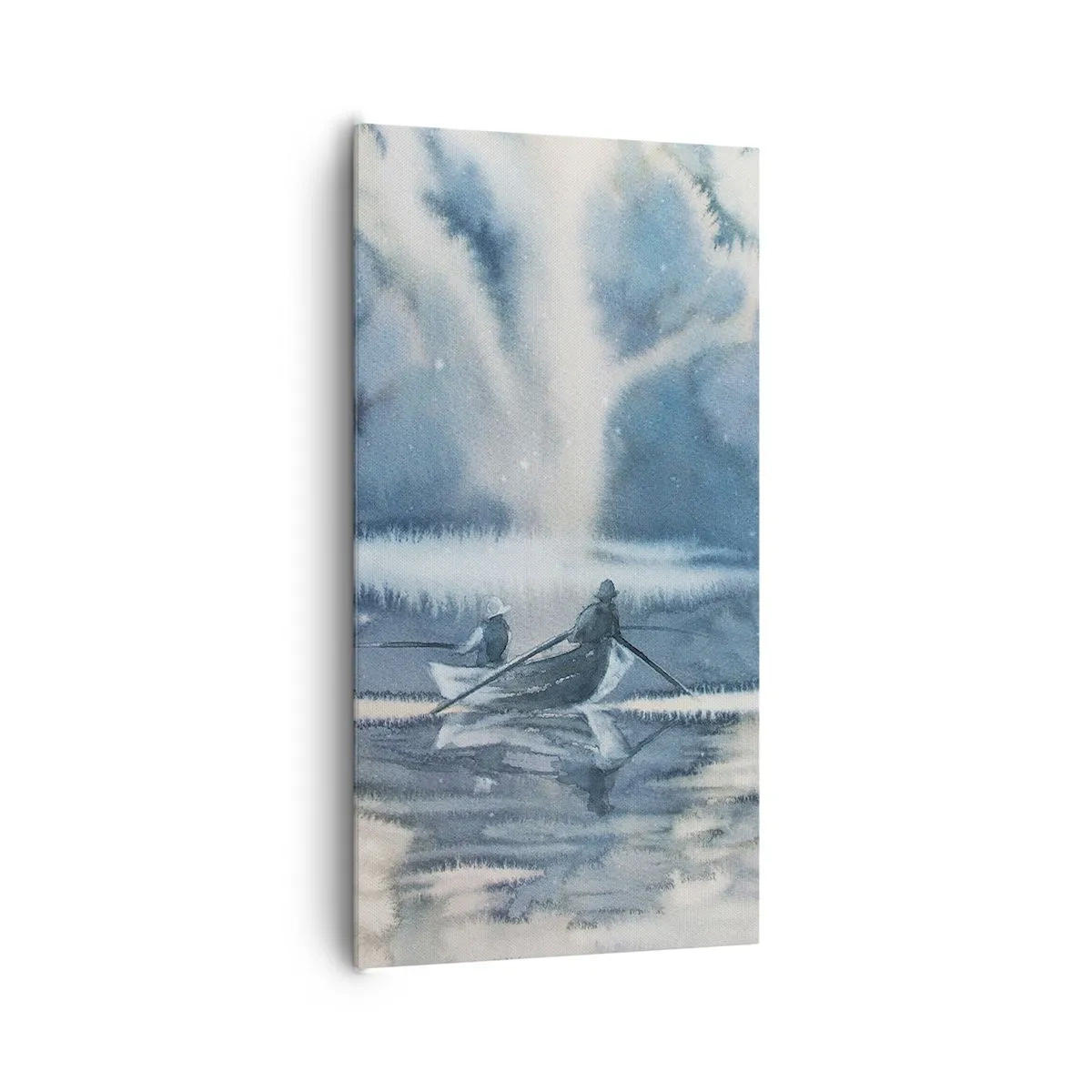 Bild auf Leinwand - Leinwandbild - Angler in ihrem Paradies - 65x120 cm