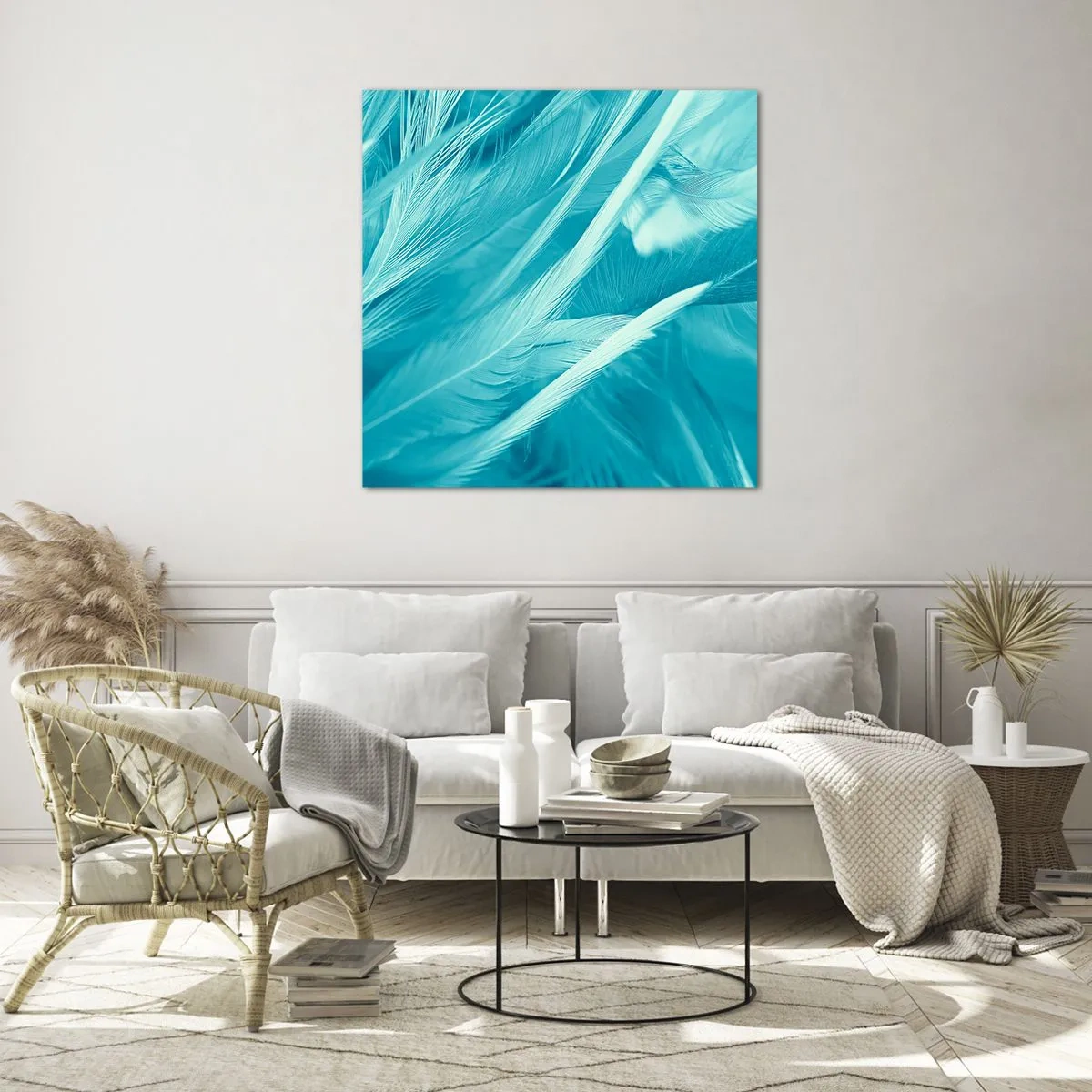 Glasbild - Bild auf glas - In Pulver ertrinken - 40x40 cm