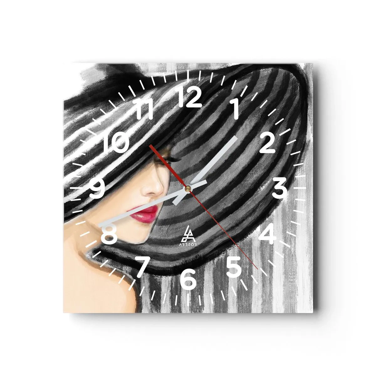 Wanduhr - Glasuhr - Wo soll ich dich finden? - 40x40 cm