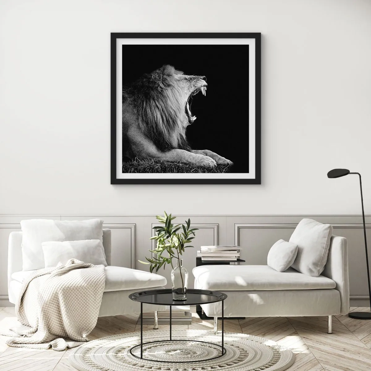 Poster in einem schwarzem Rahmen - Ohne Zweifel - 30x30 cm