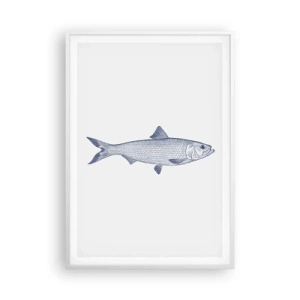 Poster in einem weißen Rahmen - Grüße aus den nördlichen Meeren - 70x100 cm