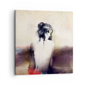 Bild auf Leinwand - Leinwandbild - Glatte Linien, ovale Formen - 70x70 cm