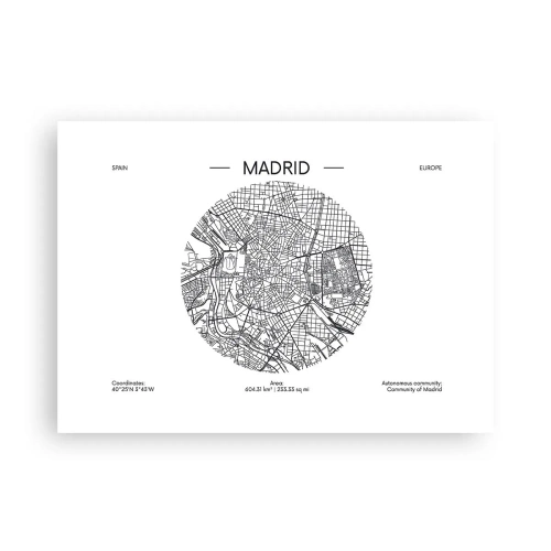 Poster - Anatomie von Madrid - 70x50 cm