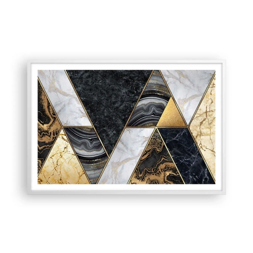 Poster in einem weißen Rahmen - Stein um Stein - 91x61 cm