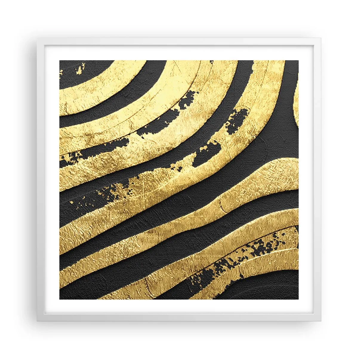 Poster in einem weißen Rahmen - Alles fließt - 60x60 cm