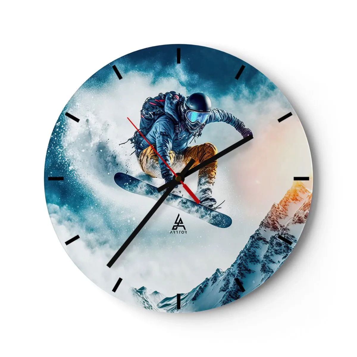 Wanduhr - Glasuhr - Extreme Emotionen - 40x40 cm