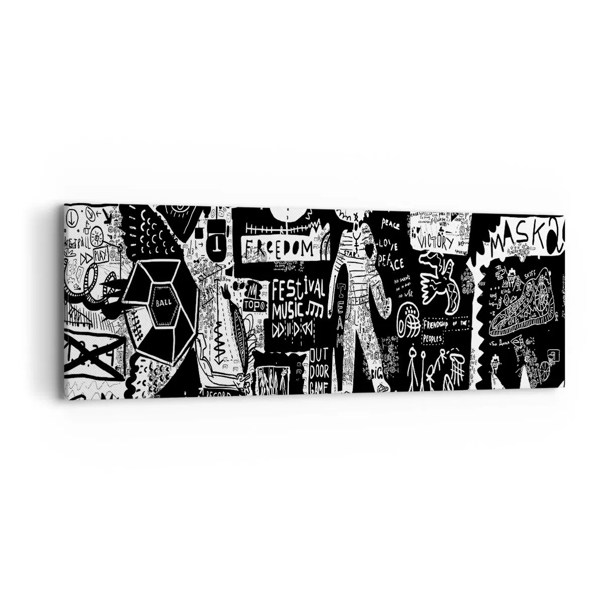 Bild auf Leinwand - Leinwandbild - Spirituelle Jugend des Gesetzes und der Freude - 90x30 cm