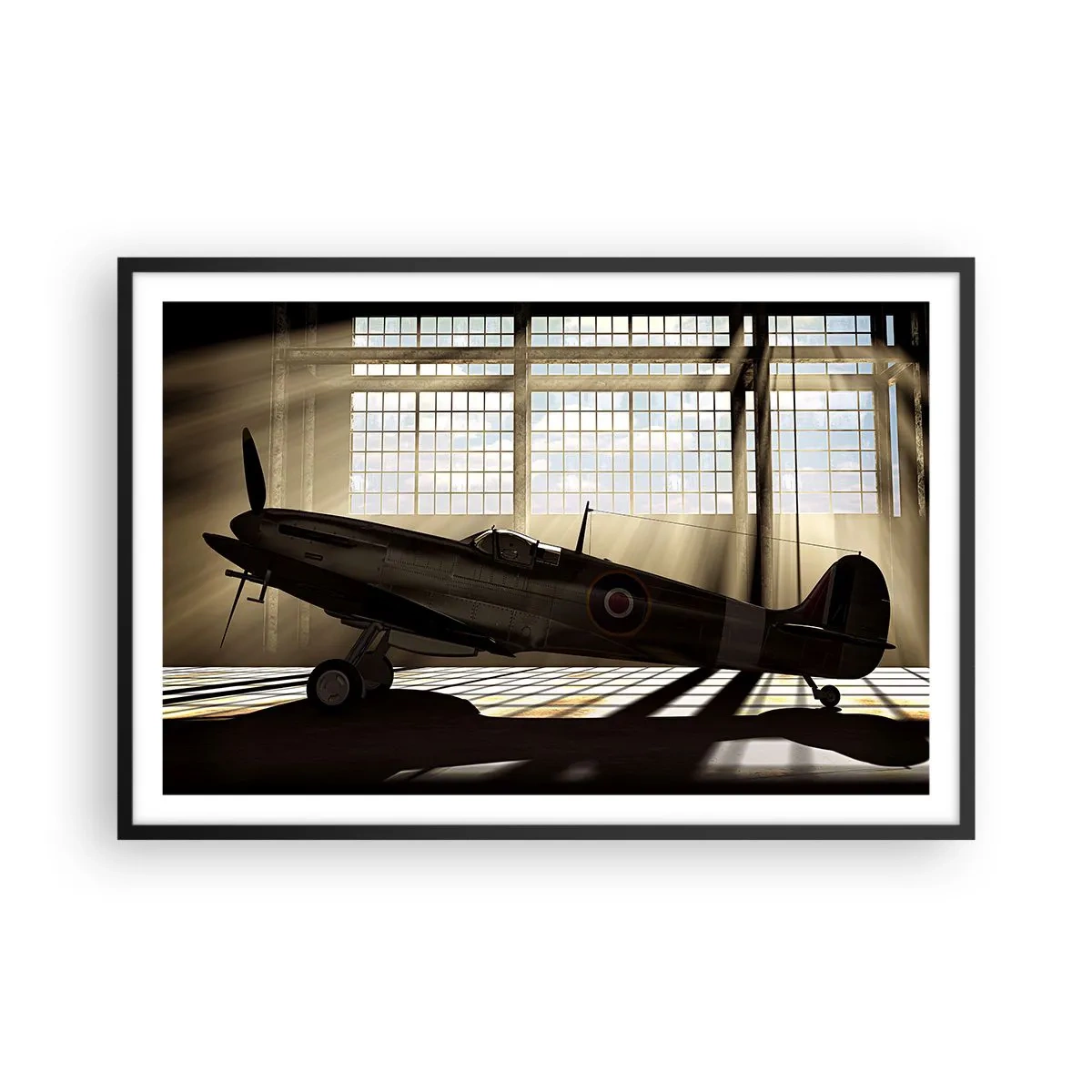 Poster in einem schwarzem Rahmen - Die Ruhe eines Kriegers - 91x61 cm