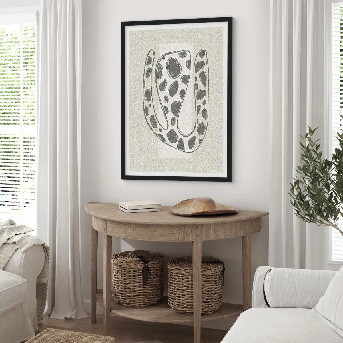 Poster in einem schwarzem Rahmen - Seltsame Kreatur - 40x50 cm