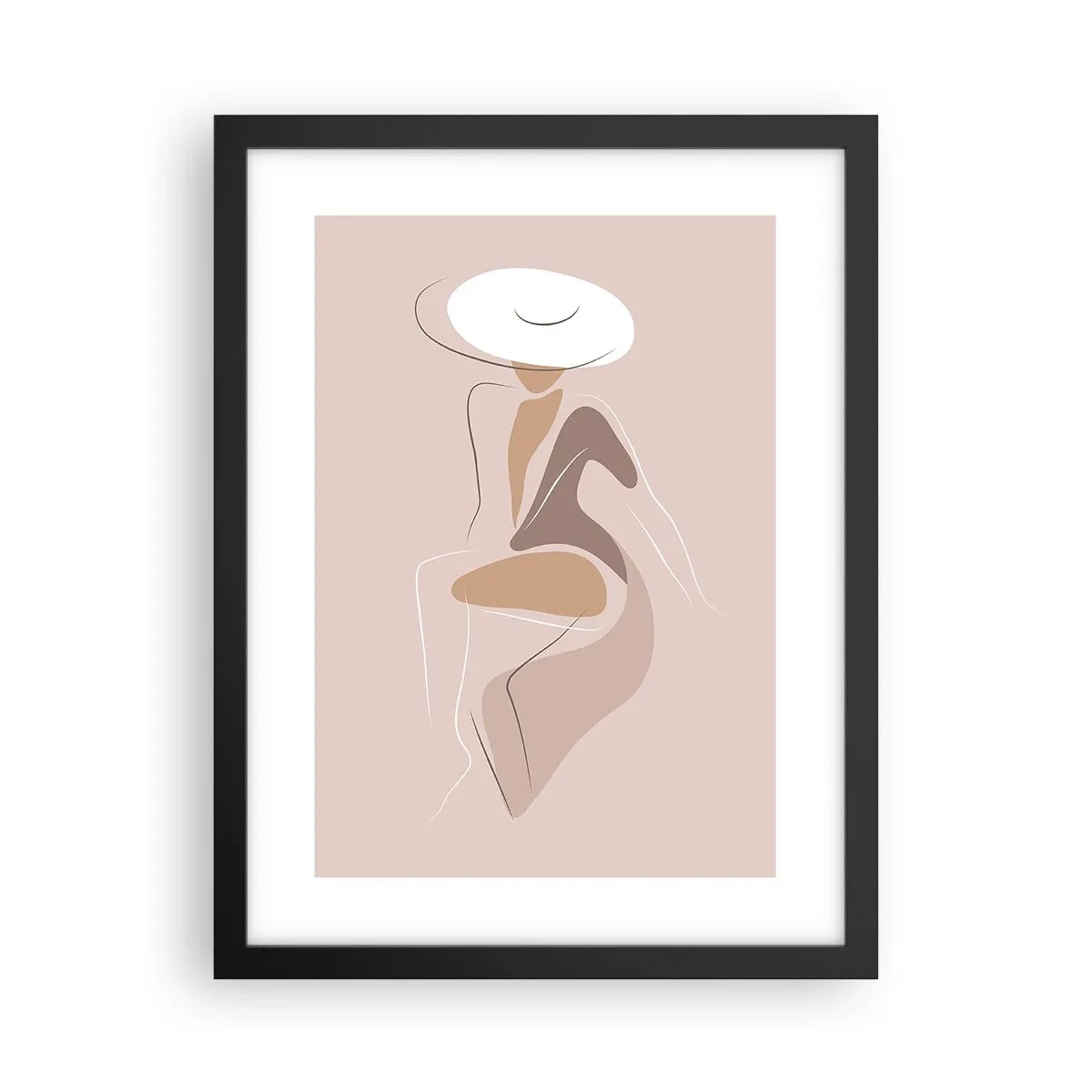 Poster in einem schwarzem Rahmen - Eine Dame sein - 30x40 cm