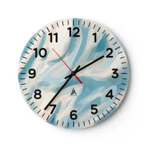 Wanduhr - Glasuhr - Frühlingsbrisen - 40x40 cm
