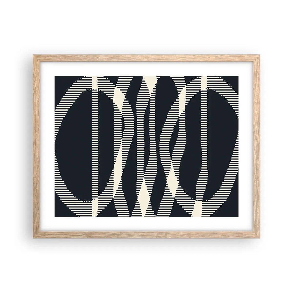 Poster in einem Rahmen aus heller Eiche - Ein Versuch, die Dunkelheit zu durchbrechen - 50x40 cm