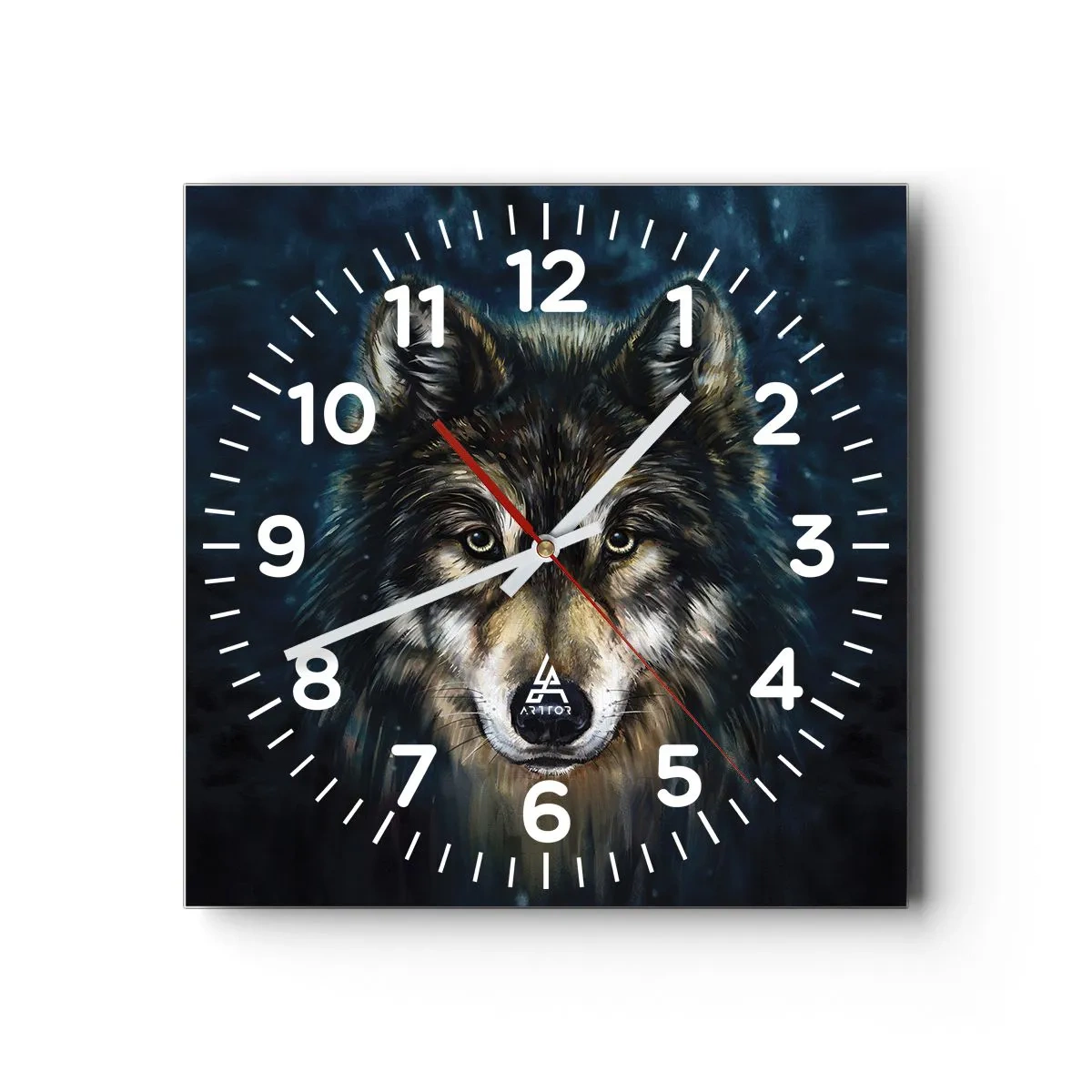 Wanduhr - Glasuhr - Alpha? Und Omega - 30x30 cm