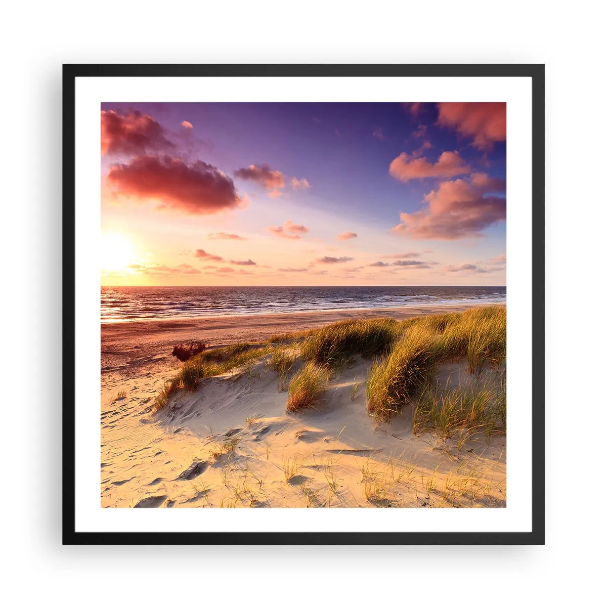 Poster in einem schwarzem Rahmen - Die Luft riecht schon im Sommer - 60x60 cm