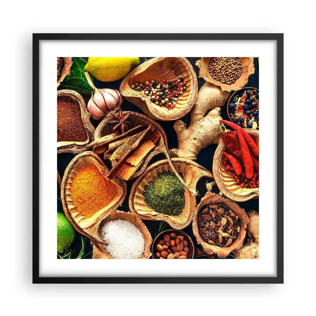 Poster in einem schwarzem Rahmen - Nimm was du willst - 50x50 cm