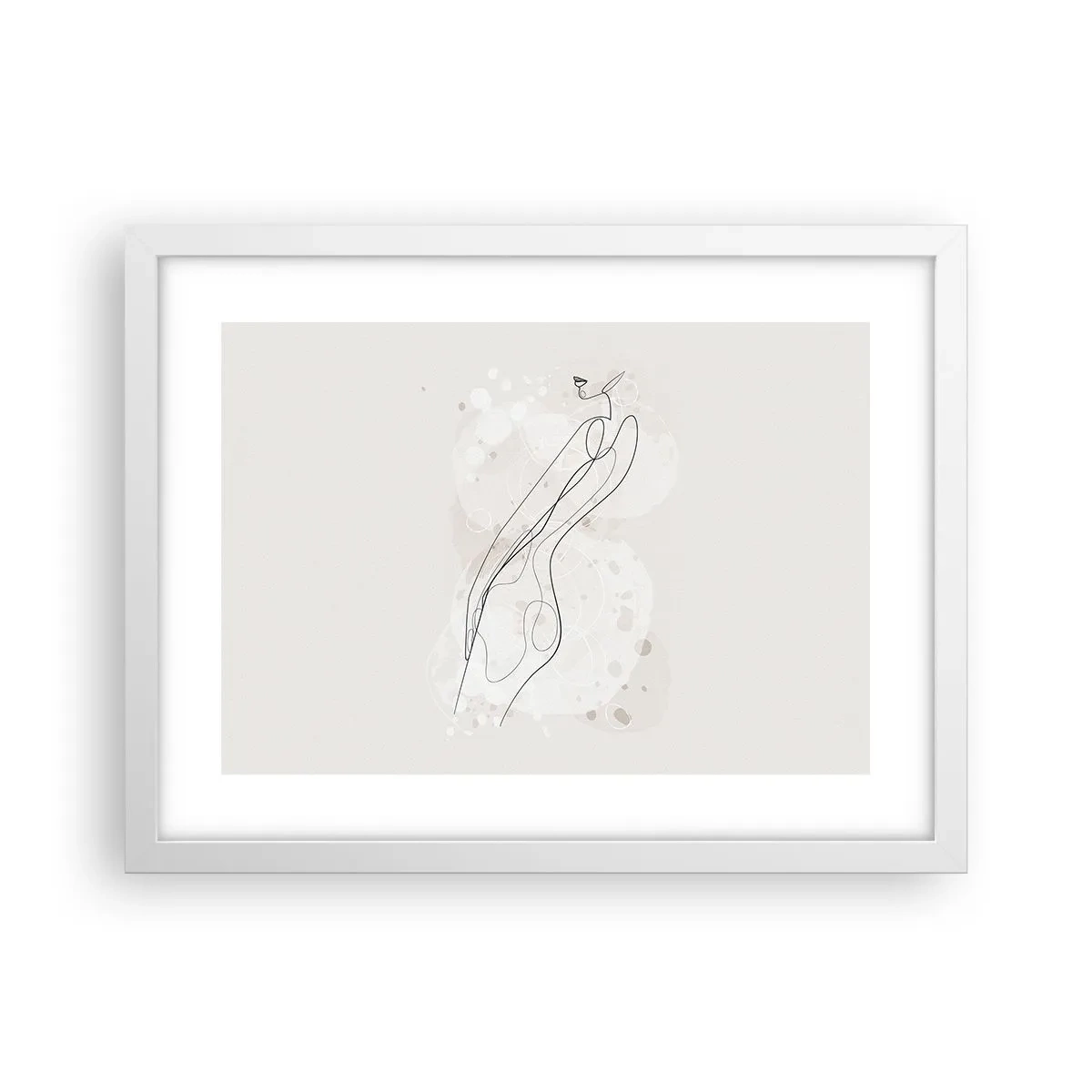 Poster in einem weißen Rahmen - Der Blick schweift - 40x30 cm